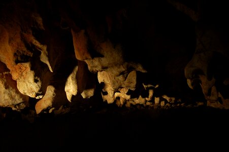 Ceiling cave rocks