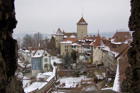 Winter roofs castle photo