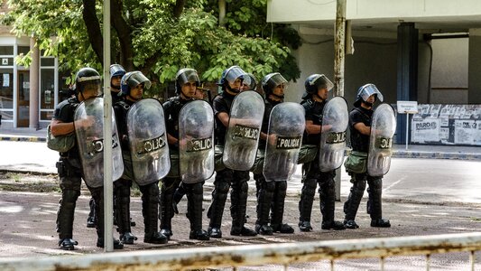 Protest shields riot