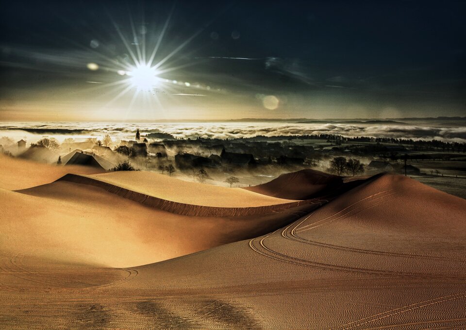 Sun horizon landscape