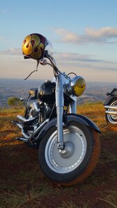 Bike motorcycle helmet photo