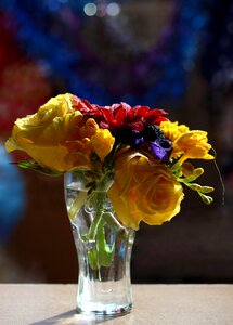 Yellow glass decoration