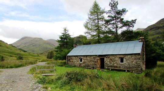 Bothy house in the mountains