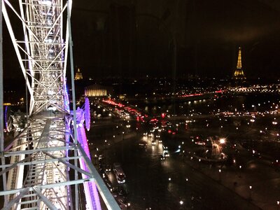 Paris the ferris wheel the night