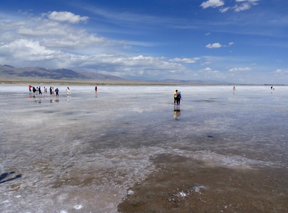 Caka salt lake china qinghai photo