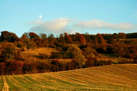 Moon twilight landscape photo