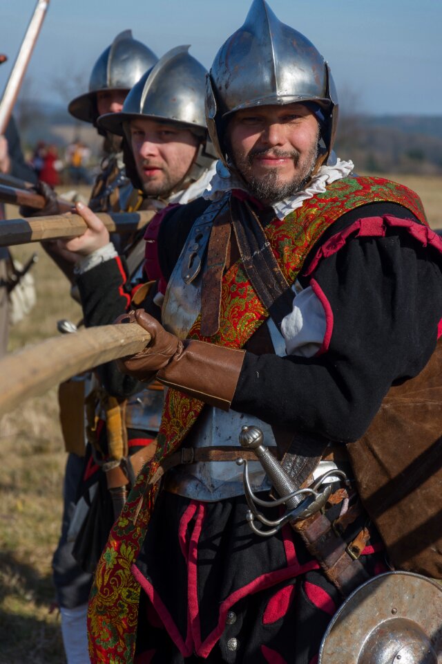 Historical costume warfare battle