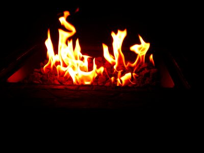 Heat fireplace winter photo