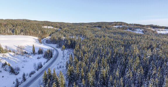 Landscape countryside aerial
