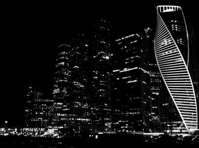 Night view russia city ​​lights