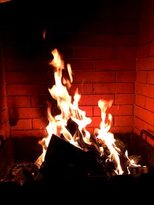 Fireplace burn oven photo