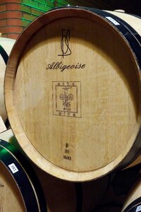 Oak barrel wine cellar the maturing of wine photo