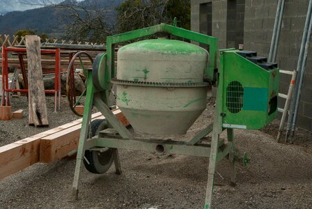 Concrete mixer cement beams photo