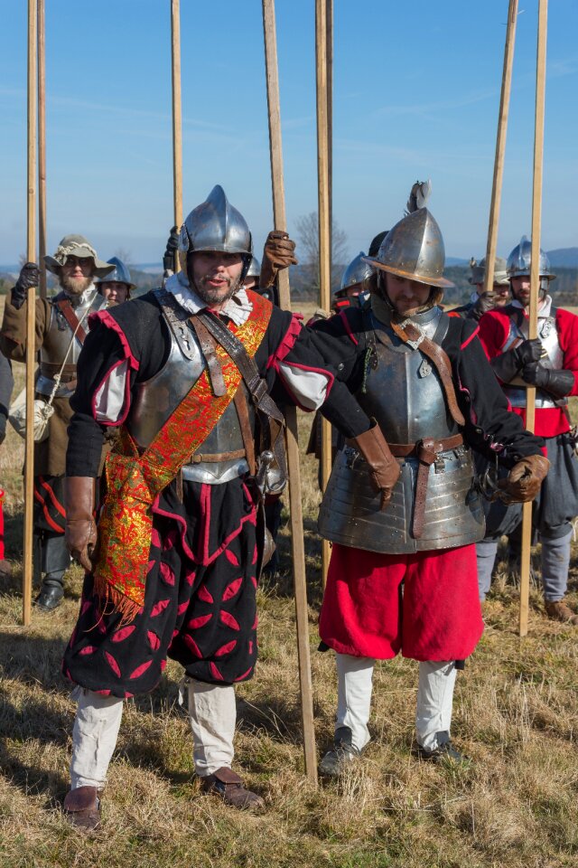 Historical costume soldier battle