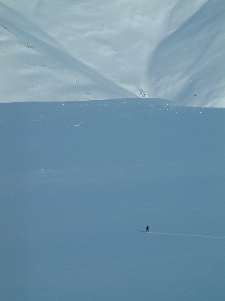Skier mountain extreme
