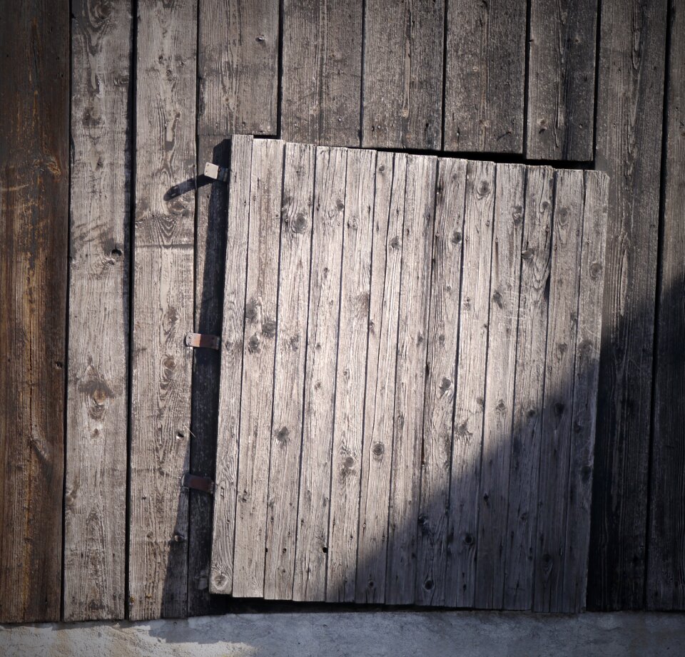 Crooked broken wooden boards