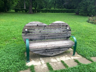 Bank romance wooden bench