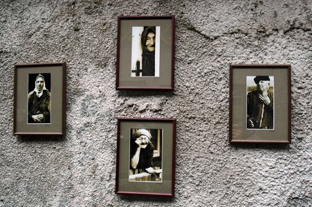 Wall old people characters