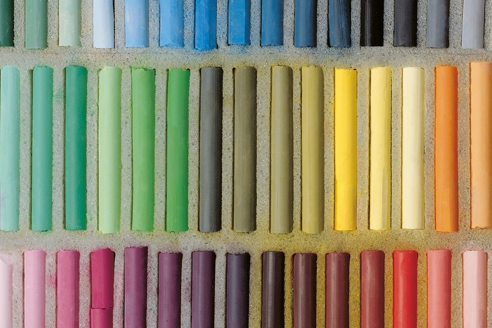 Color pastel painting pigments