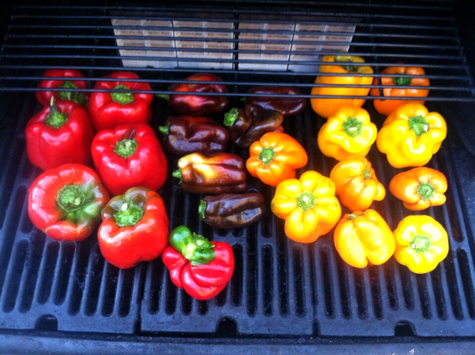 Food roasted pepper grilling