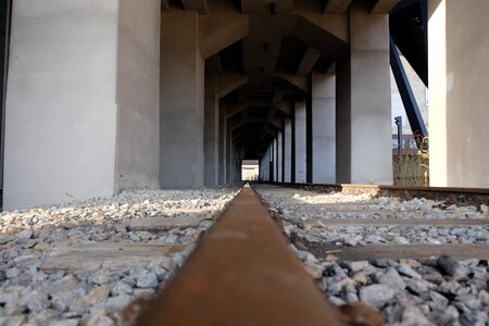 Railroad steel wagons photo