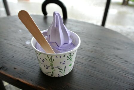 Soft serve ice cream lavender suites
