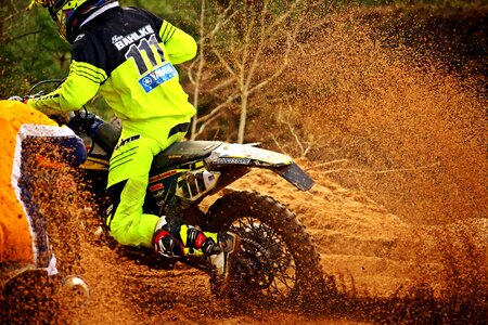 Sand race motocross ride