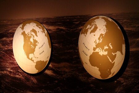 Continents globe global