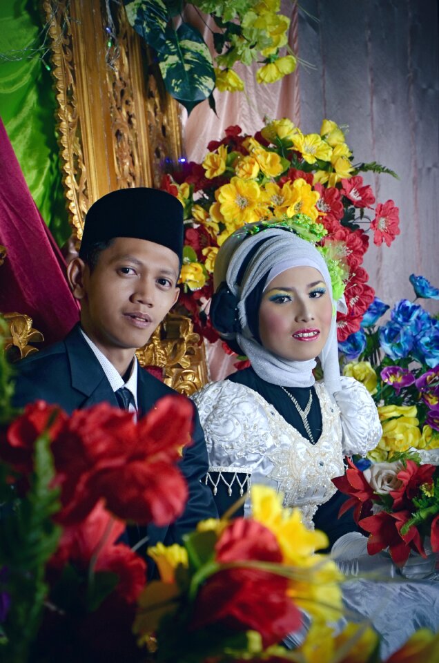 Married couples portrait bride