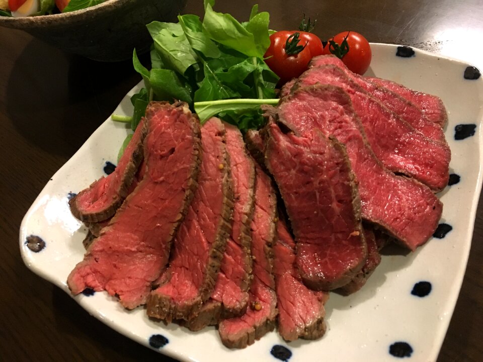Roast beef wagyu beef dinner