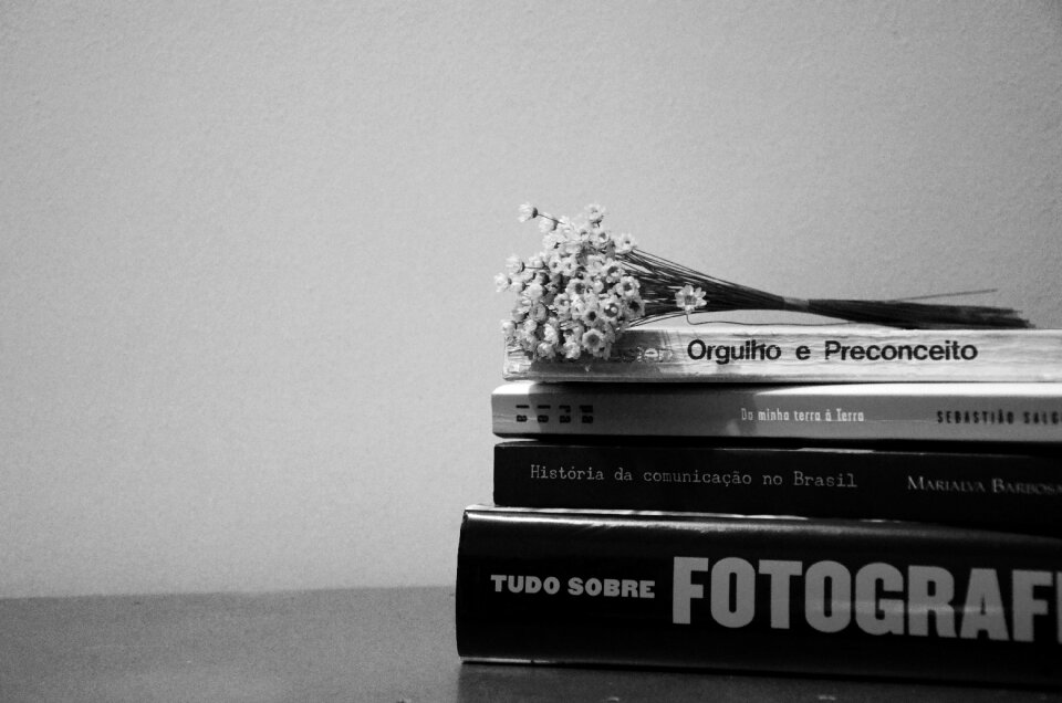 Books literature flowers