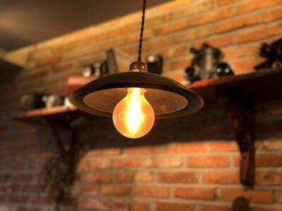 Indoor atmosphere cafe lighting photo