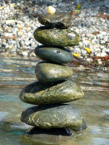 Stacked stacked stones balance photo