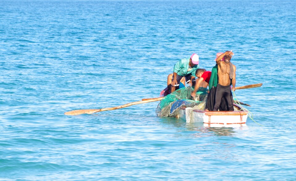 Boat waves dominican republic photo