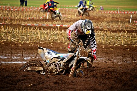 Motorcycle cross dirty