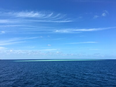 Blue sky the sea island