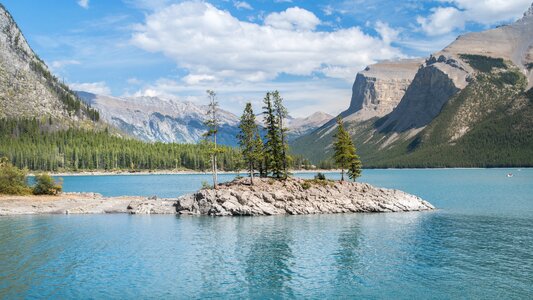 Alberta banff minnewanka lake photo