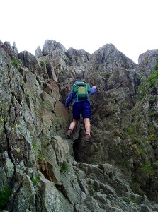 Striding edge rock face danger photo