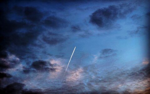 Plane view blue air