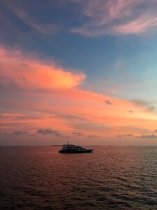 Sunset the sea red