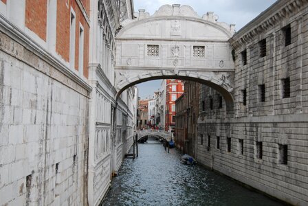 Italy bridge venice channel photo