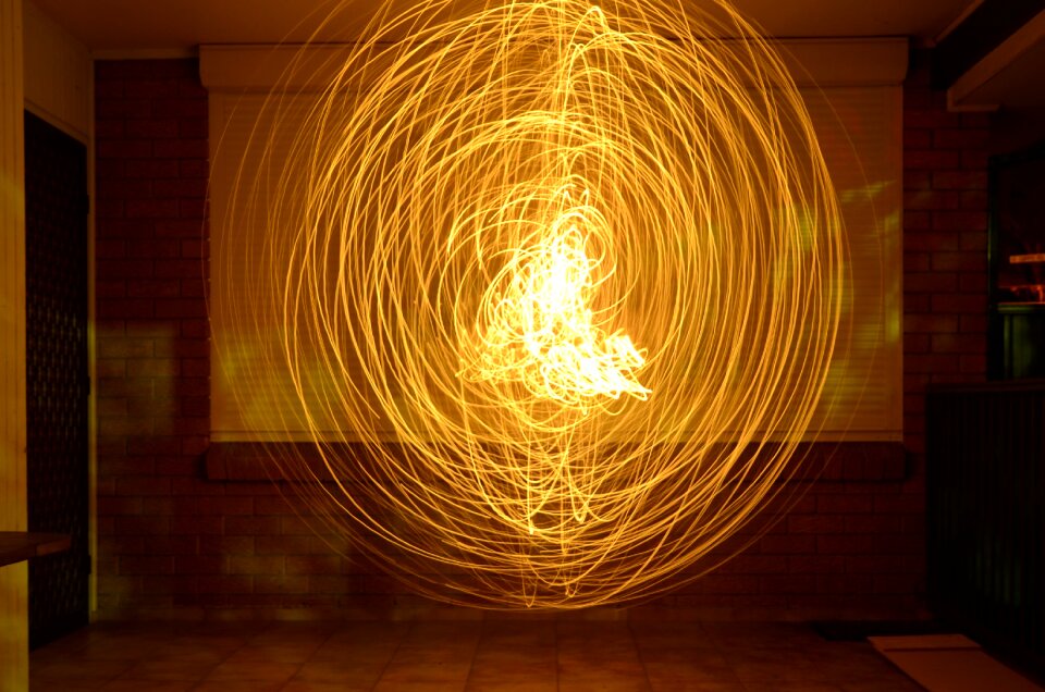 Sphere fiery brown globe