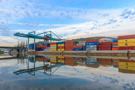Container platform container gantry crane loading crane photo