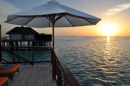 Maldives sunset ocean