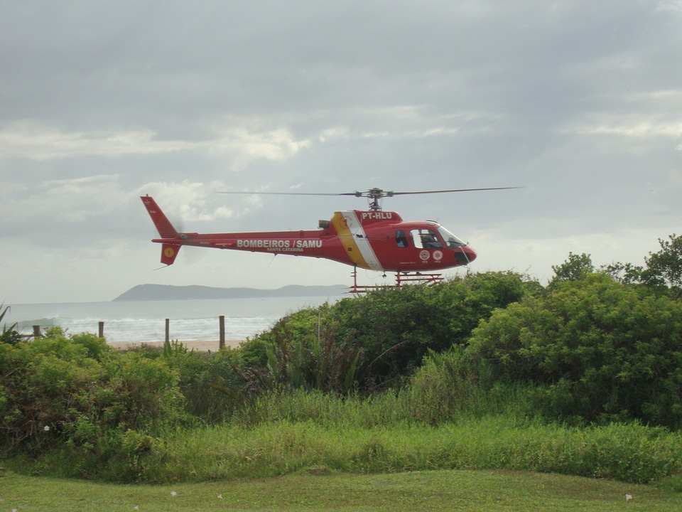 Air rescue chopper emergency