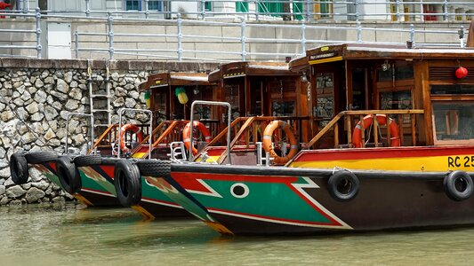 Singapore river water color photo