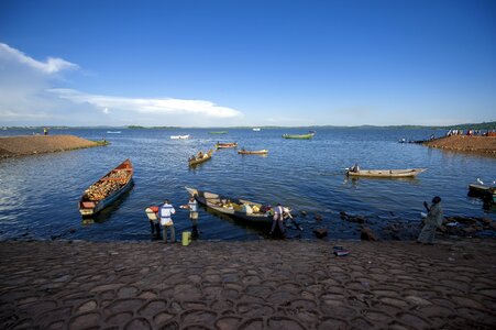 Lake blue sky africa