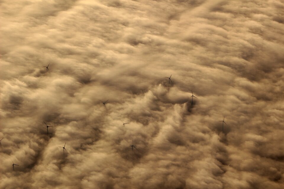 Wind power power supply above the clouds