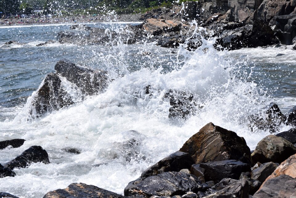 Wave movement beach