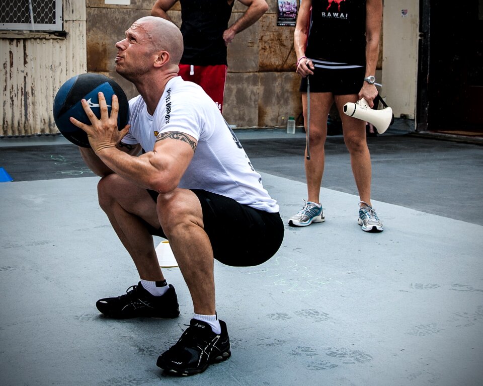 Personal trainer fitness exercise